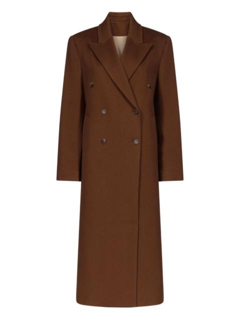 Loulou de Saison peak lapel double-breasted coat