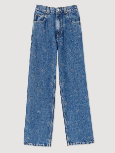 Sandro Straight jeans with double S embroidery
