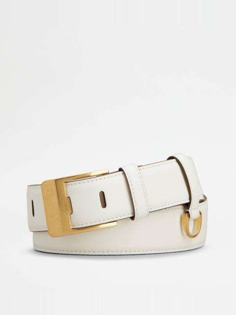 Tod's BELT IN LEATHER - WHITE