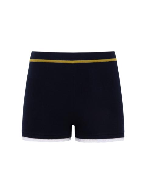 SIEDRÉS Sou Knitted Mini Shorts navy