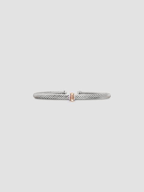 DAVID YURMAN Women's Classic Cable Station Bracelet in Sterling Silver - Silver