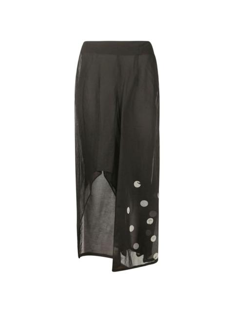 Yohji Yamamoto asymmetric midi skirt