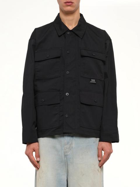 TAION Non Down Work Button Coverall in Black
