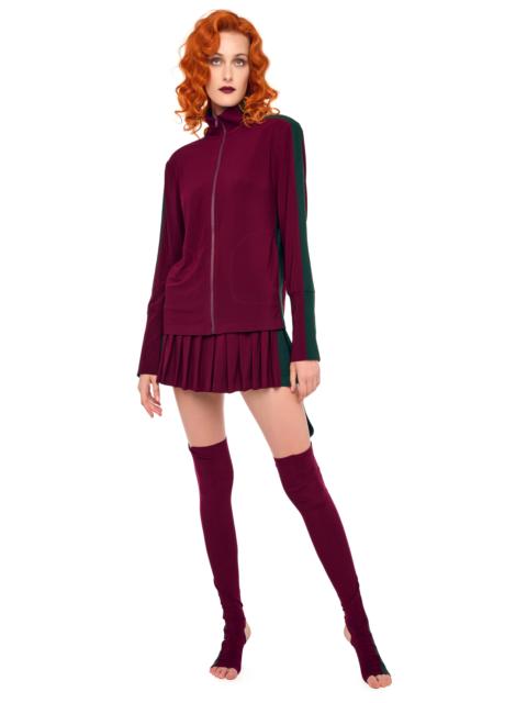 NORMA KAMALI SIDE STRIPE TURTLE JACKET