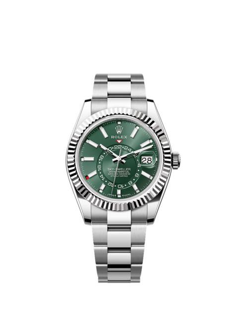 ROLEX Oyster, 42 mm, Oystersteel and white gold