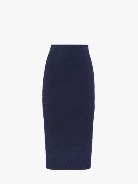 FENDI Blue viscose skirt