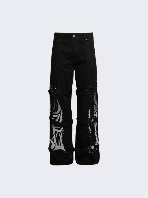 WHO DECIDES WAR Winged Logo Bondage Pant Coal