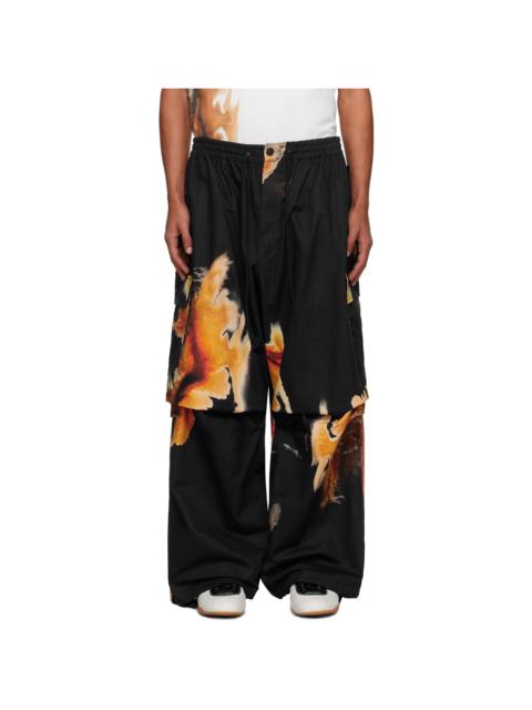Y-3 Black AOP UT Twill Cargo Pants