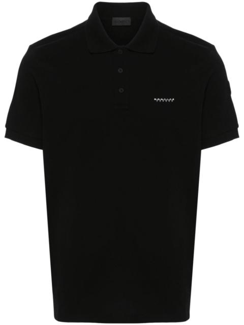 Moncler rubberised-logo polo shirt