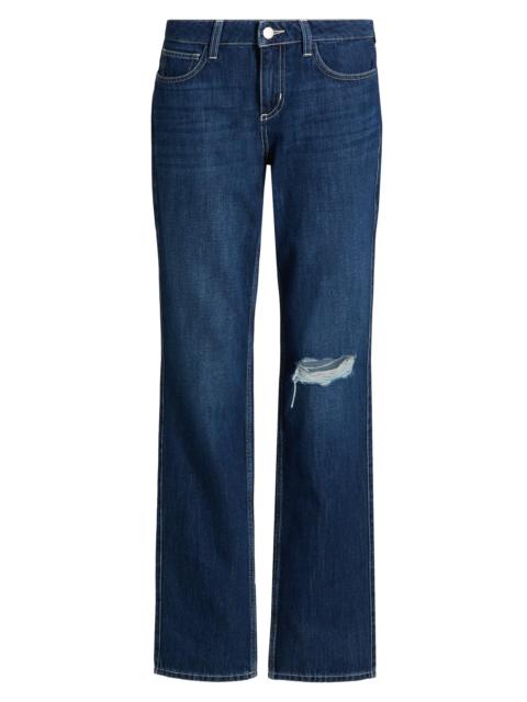 L'AGENCE Women's Armida Denim Low-Rise Straight-Leg Jeans - Cheswick Destruct