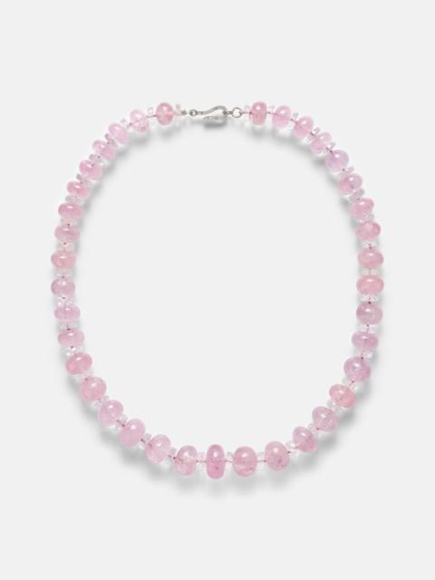 ILEANA MAKRI Beaded necklace with morganite, white topaz, and diamonds