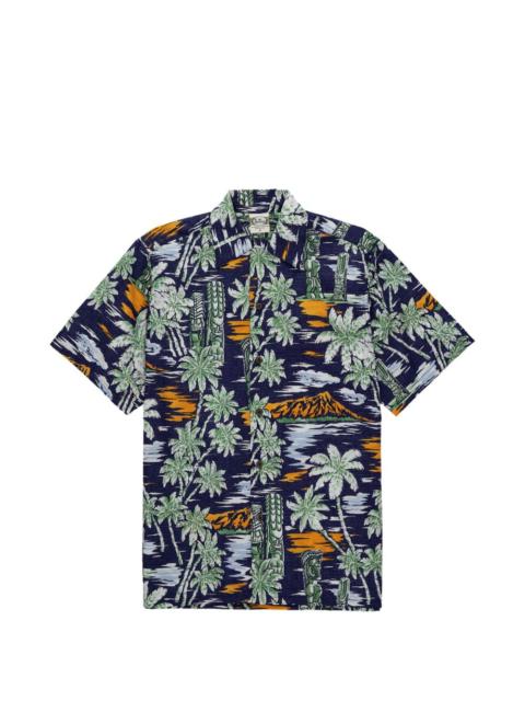 FORTELA Tikisunset coconut-button tropical-print shirt