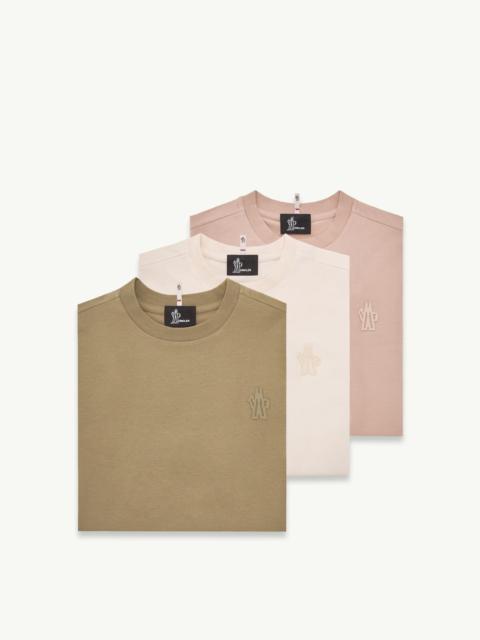Moncler Grenoble Logo Patch Cotton Blend T-Shirt (Three Pack)