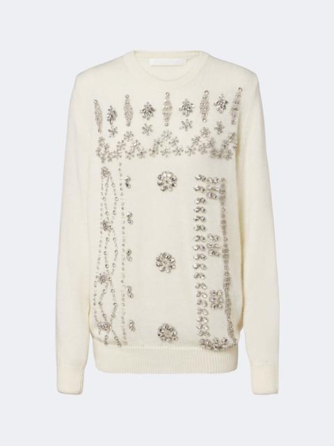 COSTARELLOS Madley crystal-embellished sweater