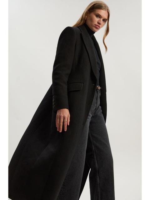 KAREN MILLEN Forever Wool Blend Tailored Fitted Maxi Coat
