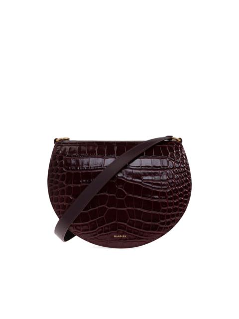 WANDLER Kate crocodile-embossed shoulder bag