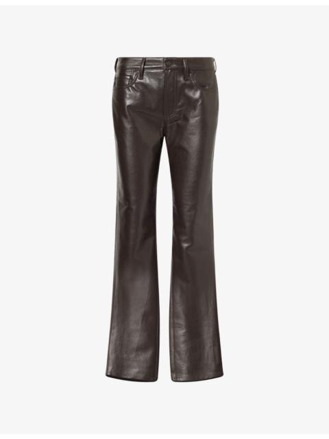 Citizens of Humanity Genova Straight-leg Leather-Blend Trousers