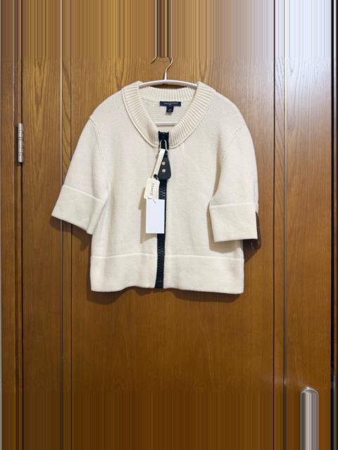 Louis Vuitton Louis Vuitton Monogram Leather Button Patchwork Cardigan