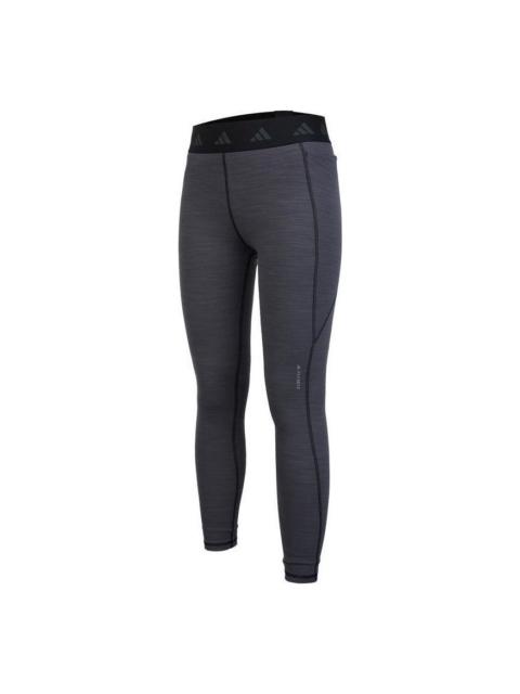 (WMNS) adidas Techfit Brushed Full Length Leggings 'Black' HS8758