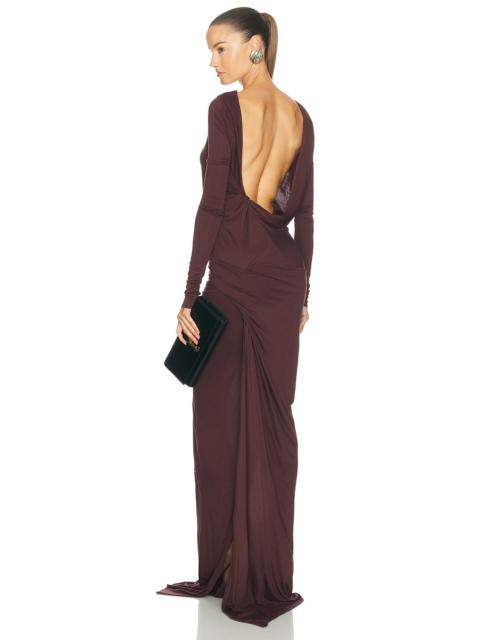 Rick Owens Lilies Long Sleeve Shailee Gown
