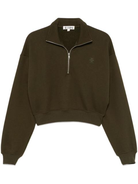 ÉTERNE cropped half-zip sweatshirt