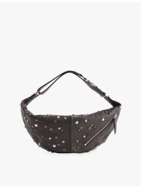 Lemaire Mini Satellite Studded Quiver Clip Leather Shoulder Bag