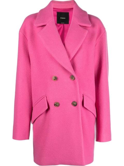 PINKO double-breasted wool-blend coat