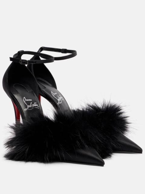 Christian Louboutin Zanzee 100 crêpe satin pumps