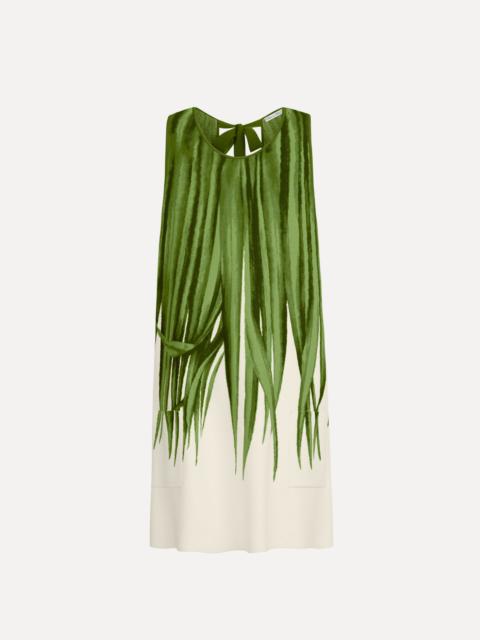 Oscar de la Renta PALM LEAVES JACQUARD SHIFT DRESS