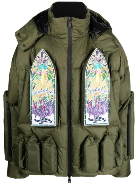 WHO DECIDES WAR x Add Skiwear detachable-hood coat