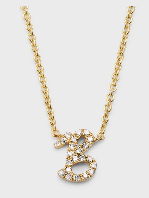 SYDNEY EVAN 14k Diamond Pave Initial Necklace