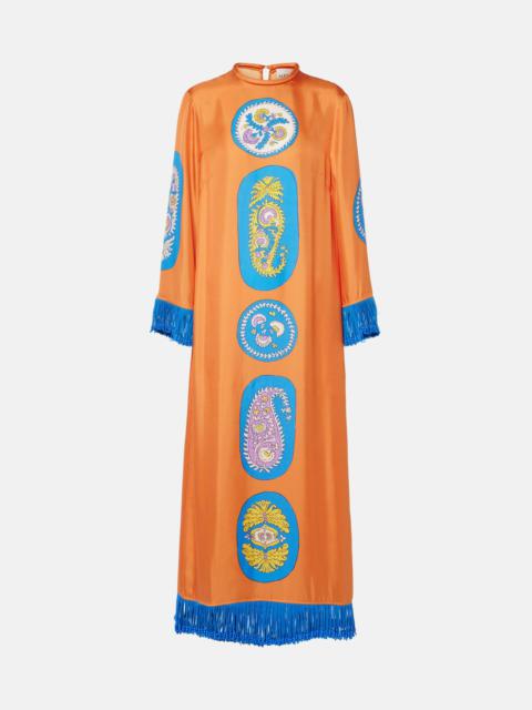 ALÉMAIS Luis silk midi dress