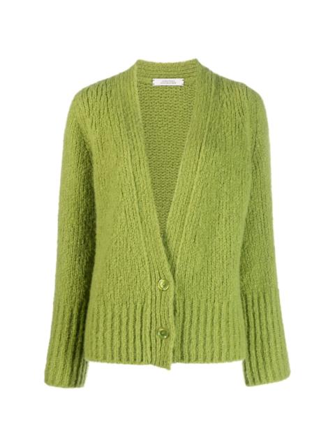 V-neck soft-knit cardigan