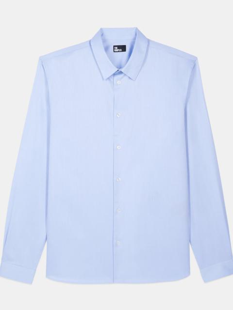The Kooples BLUE HERRINGBONE STRIPED FORMAL SHIRT