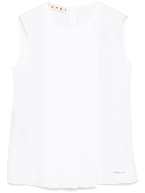 Marni pleat-detail blouse