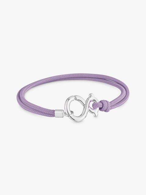 TOUS Silver Bracelet with lilac-colored cord TOUS Infinity