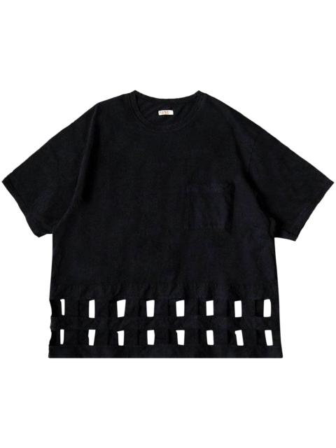 Kapital 20 / -Jersey Windowpane T-Shirt 'Black'