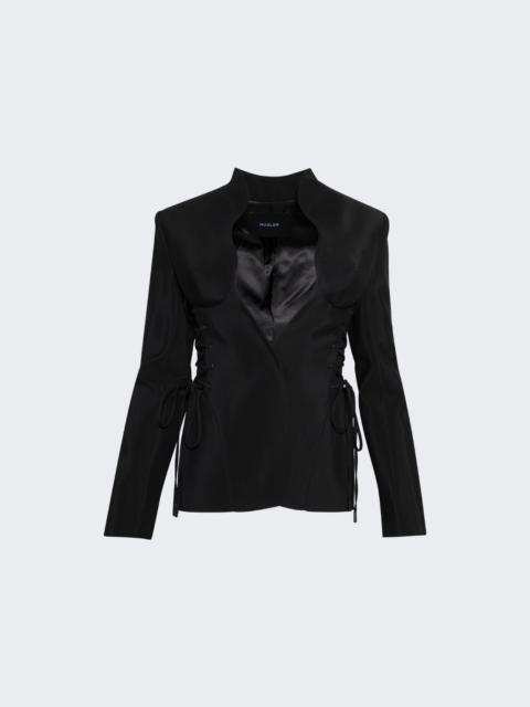 MUGLER Sculptural Laced Jacket Black