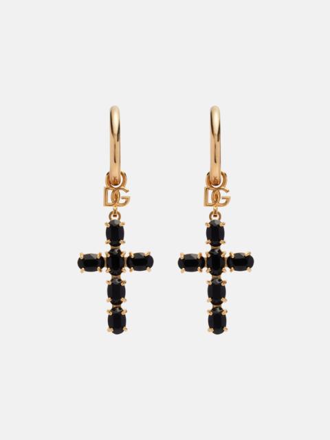 Dolce & Gabbana Crystal-embellished drop earrings