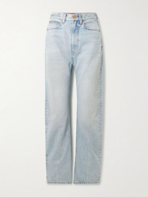 JAMIE HALLER The Fan mid-rise wide-leg jeans Light denim