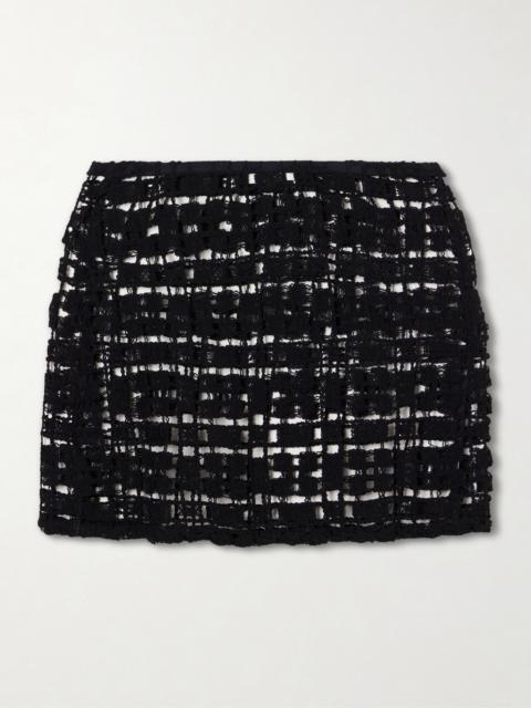 SARA CRISTINA Sun Crocheted Cotton Mini Skirt