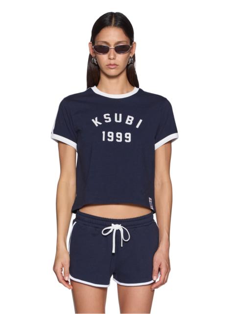 Ksubi VARSITY SHRUNKEN SS TEE NAVY