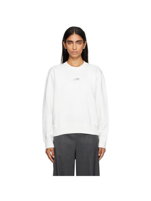 MM6 Maison Margiela Off-White Logo Patch Sweatshirt