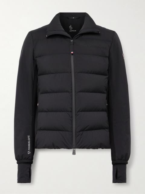 Moncler Grenoble Araripe Stretch-Jersey Trimmed Quilted Down Ski Jacket