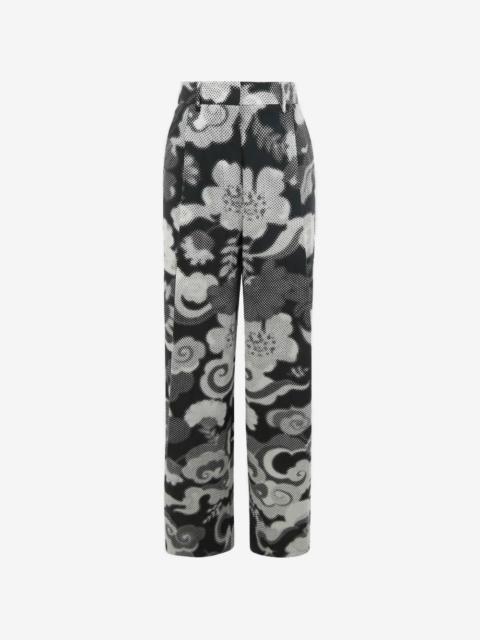 ESSENTIEL ANTWERP floral-print wide-leg trousers
