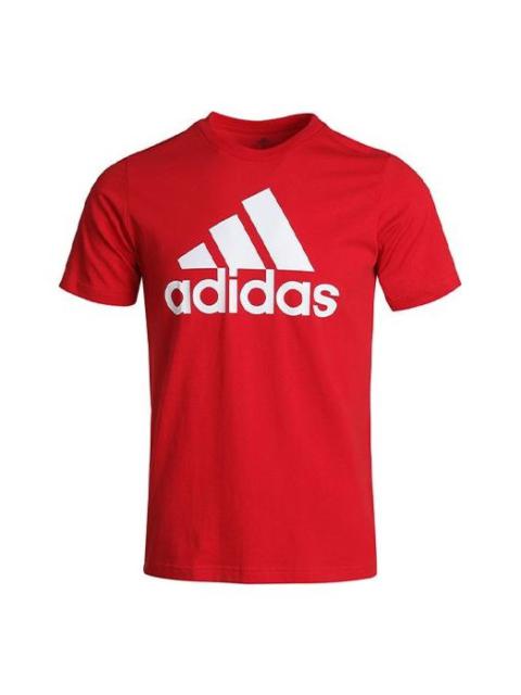 adidas M BL SJ T Sports Round Neck Short Sleeve Red GK9124