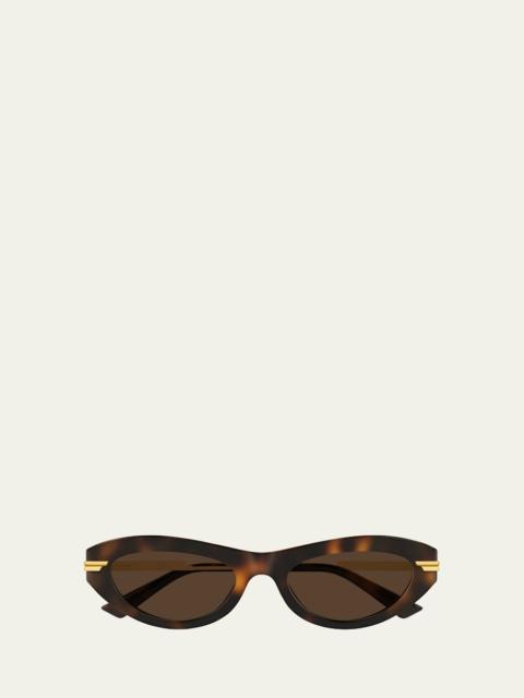 Bottega Veneta BV1368S Cat-Eye Recycled Acetate Sunglasses