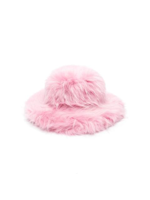 MSGM faux-fur brushed-effect bucket hat