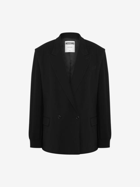 STRETCH GABARDINE AND KNITTED JACKET