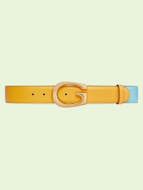 GUCCI Two-tone belt with G buckle
